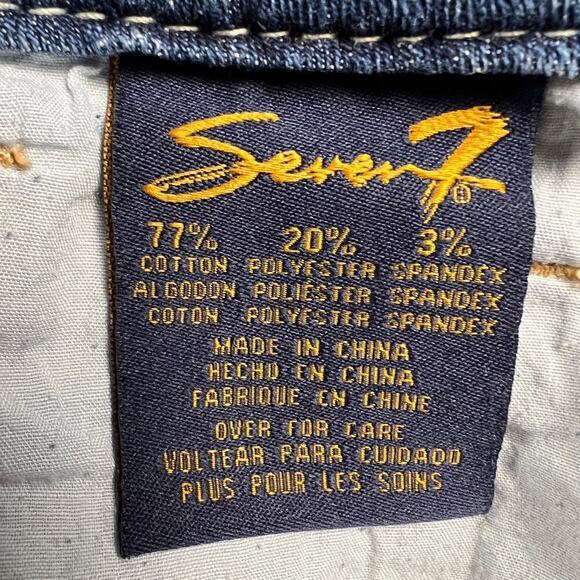 Seven7 Denim Mid Rise 5 Pocket Shorts 7” Inseam Size 14 - Picture 7 of 10